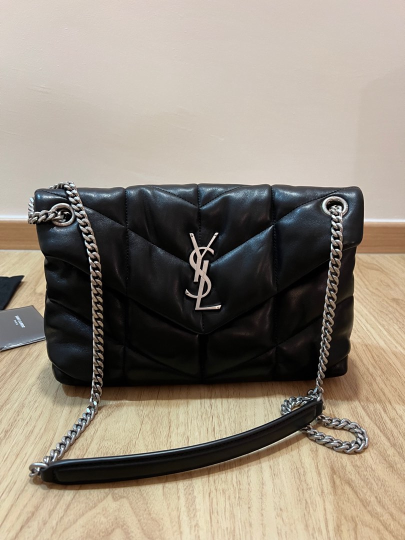 YSL Saint Laurent LOULOU Puffer Small Silver Hardware Luxury Bags Wallets on Carousell