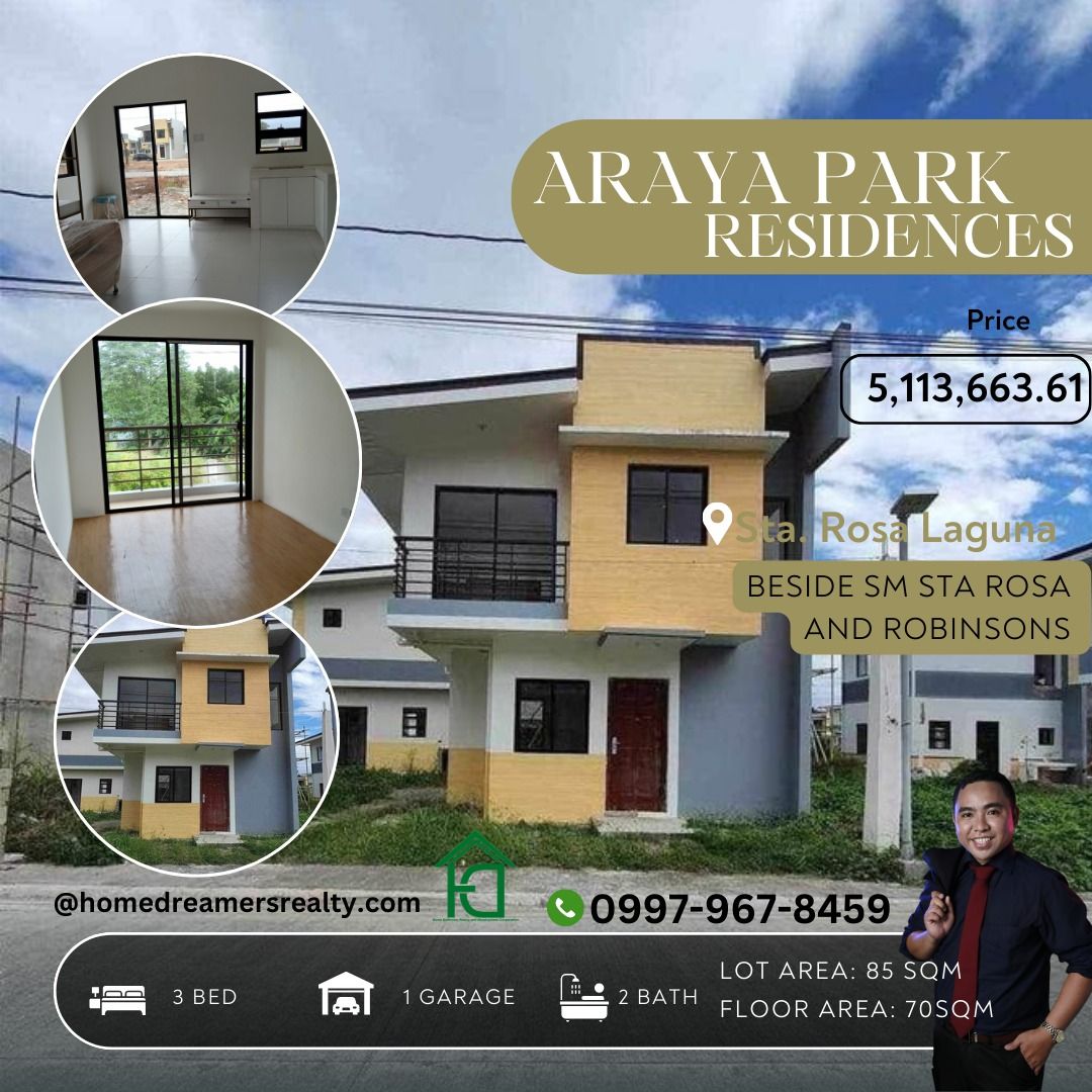 3 Bedrooms 2 Storey Single Attached House And Lot For SALE Sta. Rosa, Laguna, Property, For Sale