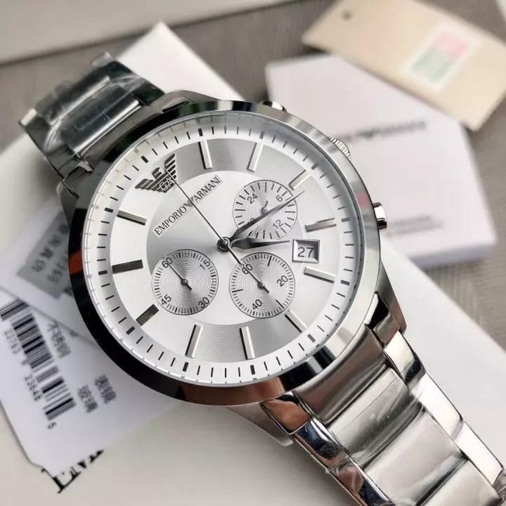 BIG SALE Emporio Armani Men s AR2458 Chronograph Stainless Steel Watch Men s Fashion Watches Accessories Watches on Carousell
