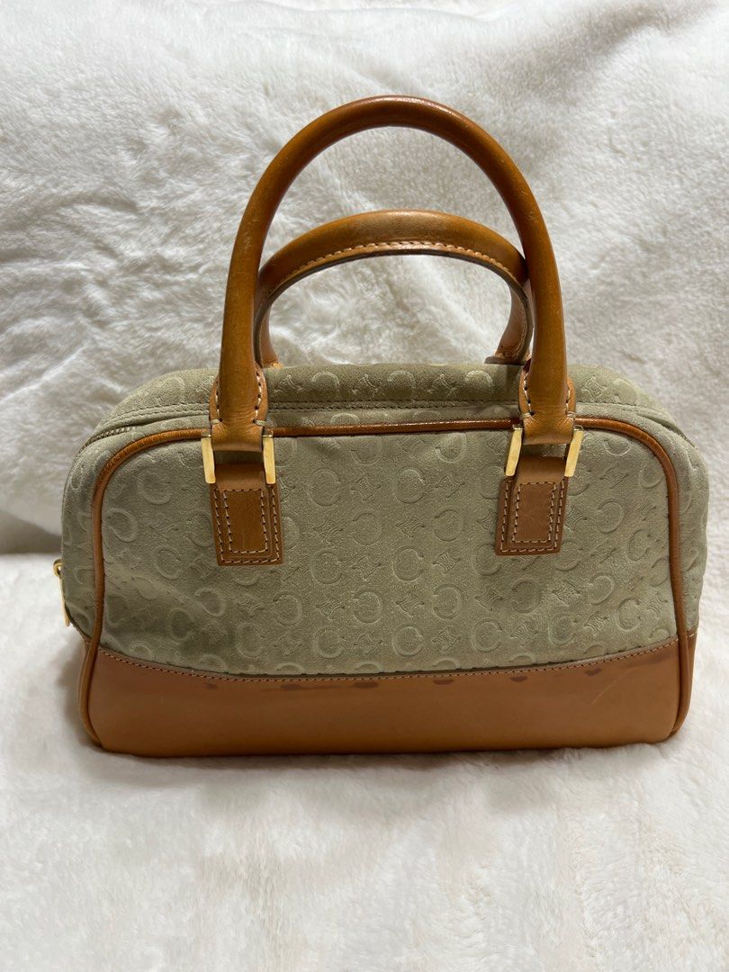 💯Authentic Celine Macadam Suede Small Bowling Handbag (Category: Luxury Bags & Wallets) located in Paranaque City. Submitted by authentic_mj (Listing ID 1313417108, Image 1). Description: 💯Authentic Celine Macadam Suede Small Bowling Handbag Preloved Authentic from Japan No inclusions Issue: dirt & patina leather.