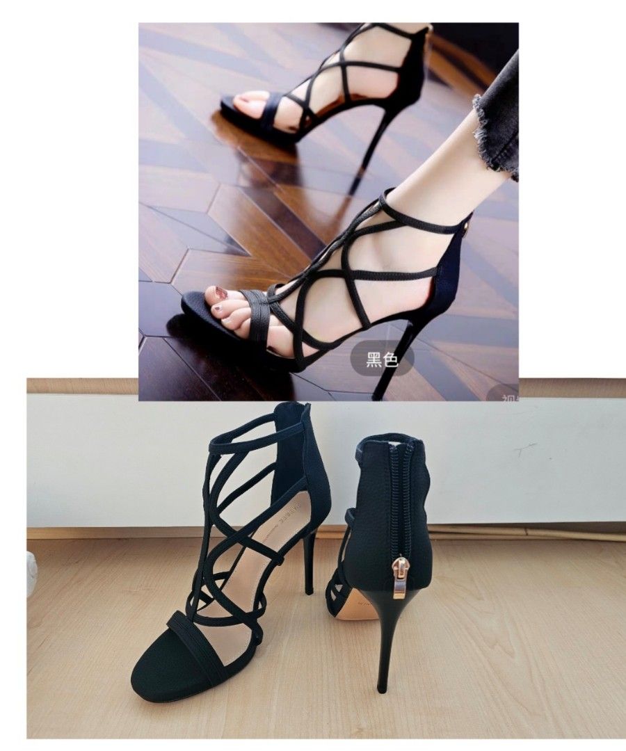 Black high Heels 10cm Women s Fashion Footwear Heels on Carousell