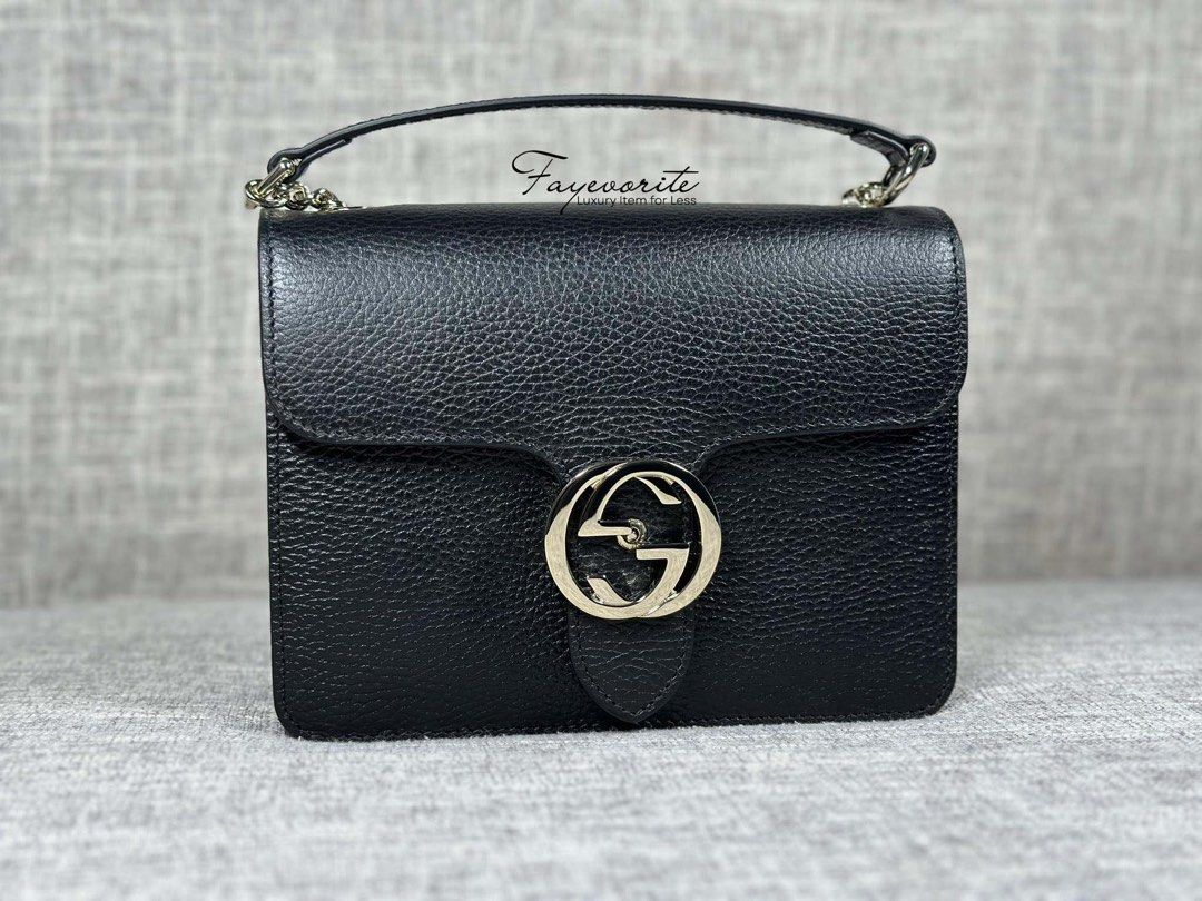 Gucci interlocking leather bag on sale