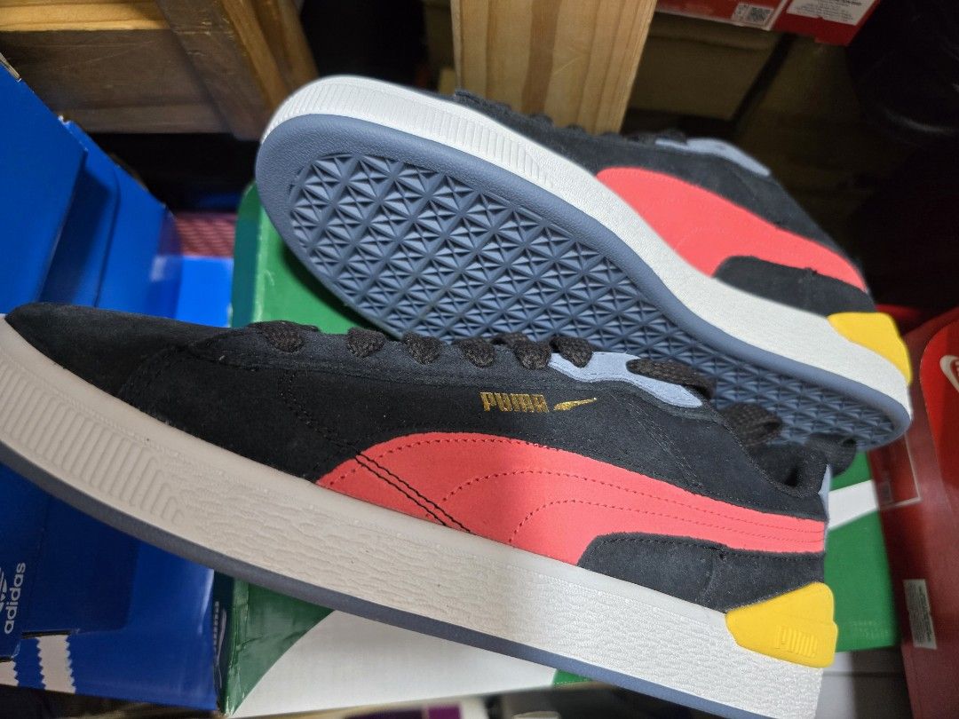 Brand New With Box Mens Puma Suede Bloc Puma Black Paradise Pink UK9 US10 Men s Fashion Footwear Sneakers on Carousell