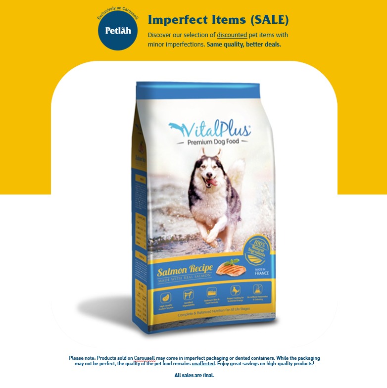 Vital plus salmon dog food cheap