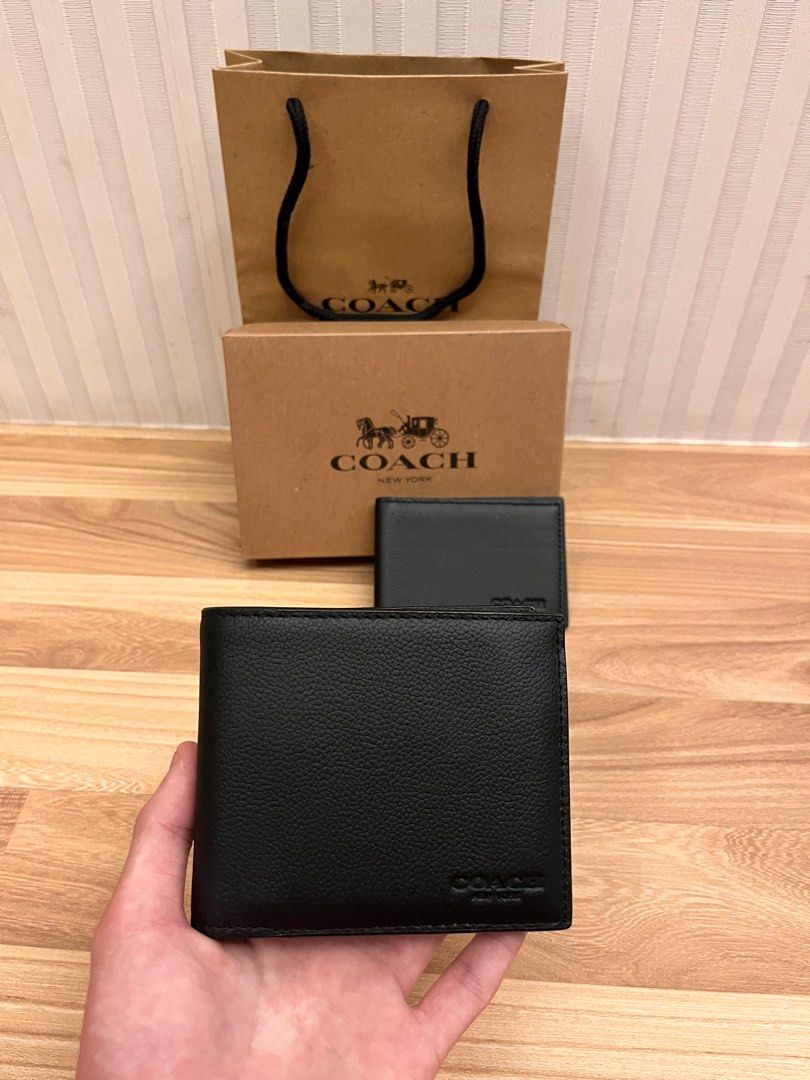 Coach mens card wallet best sale