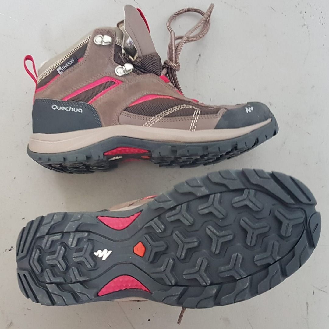 Decathlon Hiking Boots Waterproof US 6.5 UK 4 EU 37 Model FORCLAZ 100 Tactical Shoes QUECHUA