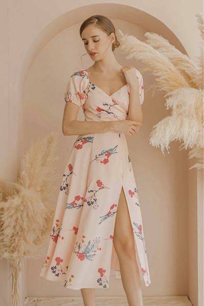 Second female peach midi dress deals