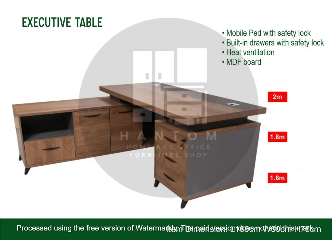 EXECUTIVE OFFICE TABLE, Furniture & Home Living, Office Furniture ...