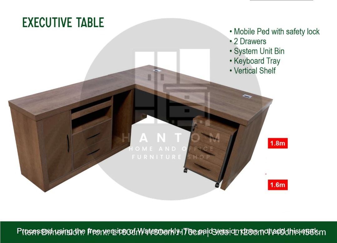 EXECUTIVE OFFICE TABLE, Furniture & Home Living, Office Furniture ...