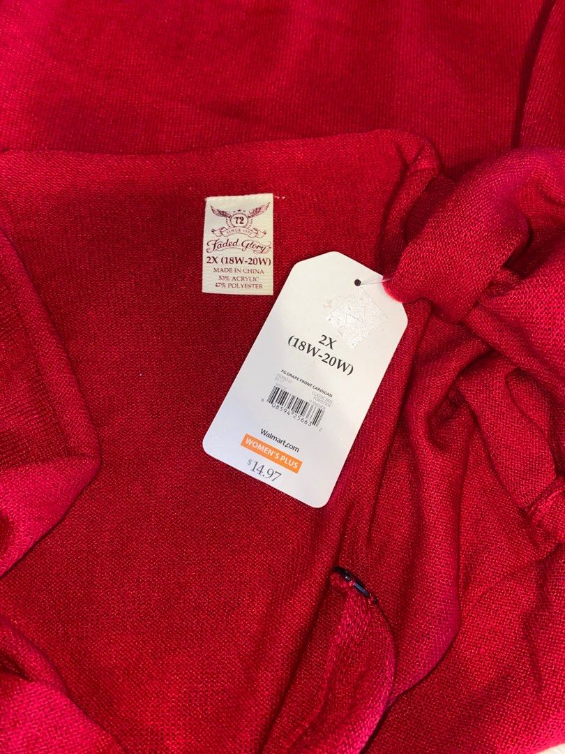 FADED GLORY 2 way plus size drape front cardigan Women s Fashion Coats Jackets and Outerwear on Carousell