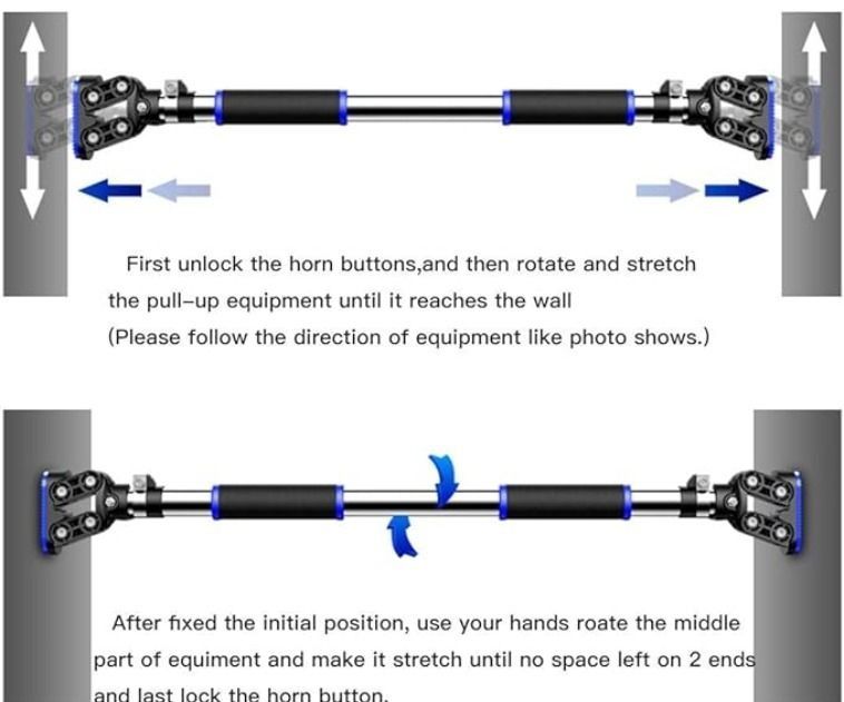 Feierdun Pull Up Bar Sports Equipment Exercise Fitness Toning Stretching Accessories on Carousell