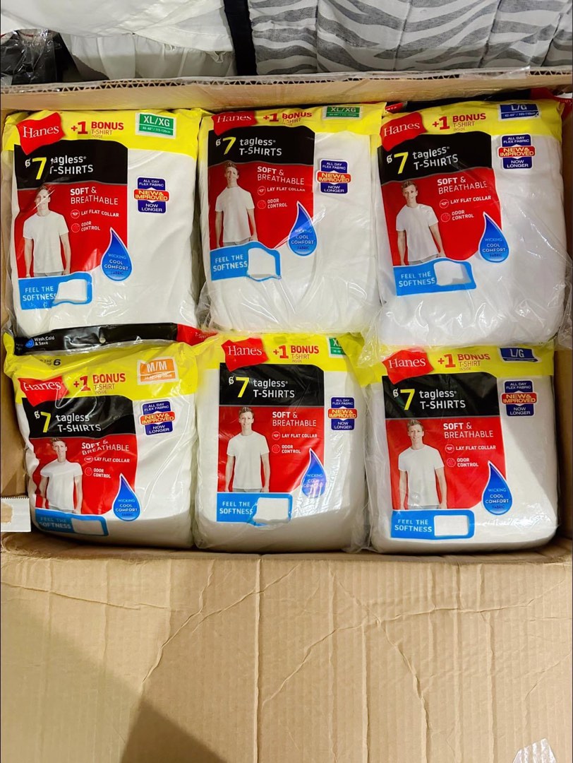For sale original hanes fresh from US Available size Large and XL only Men s Fashion Activewear on Carousell