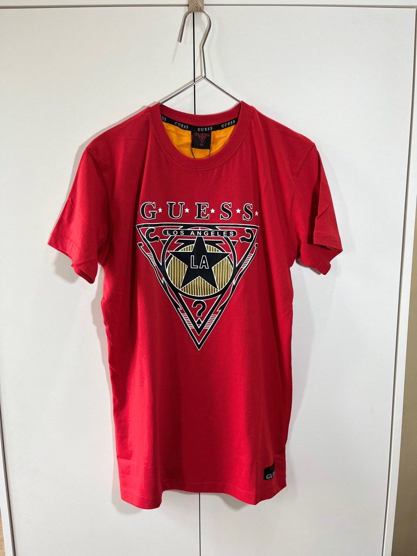Guess t shirt slim fit overruns Men s Fashion Tops Sets Tshirts Polo Shirts on Carousell