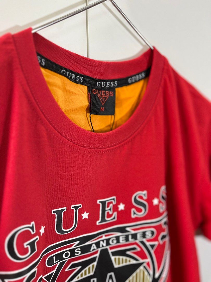 Guess t shirt slim fit overruns Men s Fashion Tops Sets Tshirts Polo Shirts on Carousell