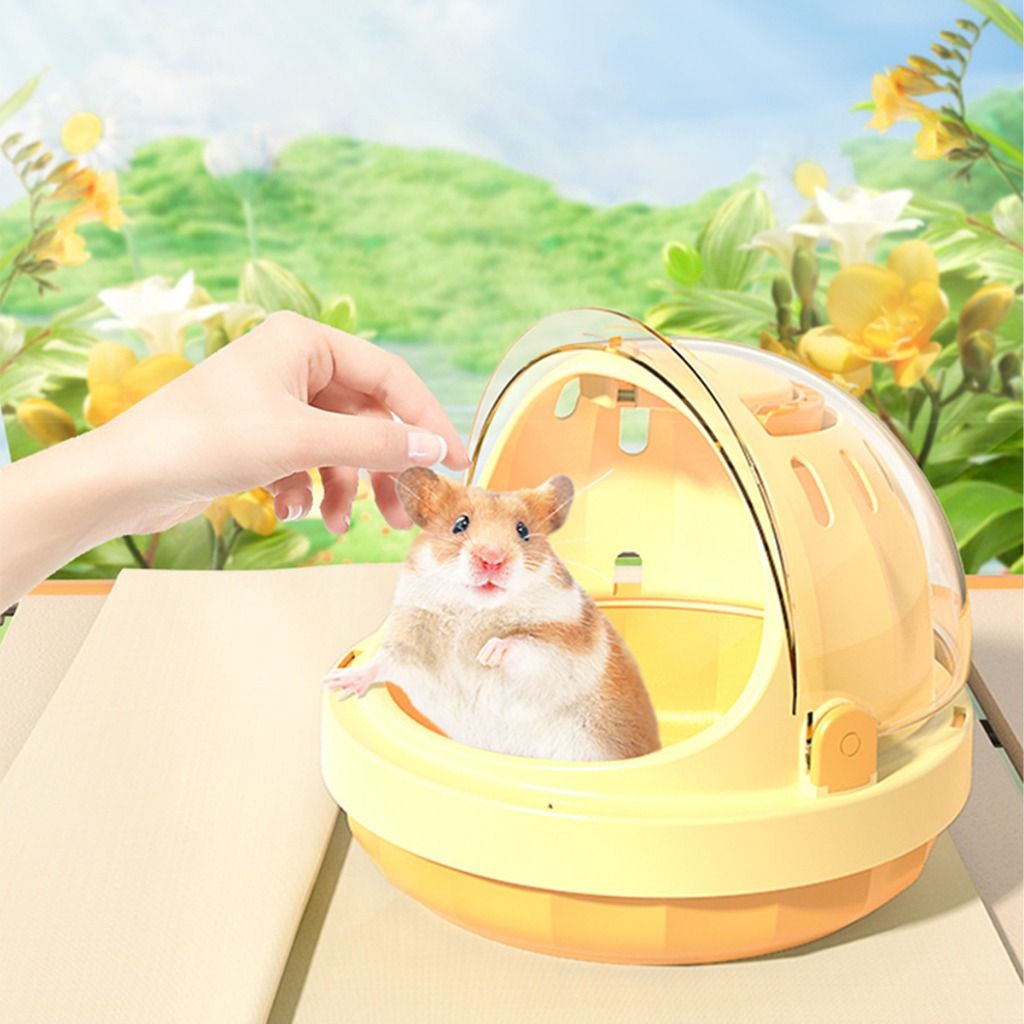 Hamster Cage with Water Bottle Guinea Pig Cage Portable Hamster Mice Rodent Carrying Cage