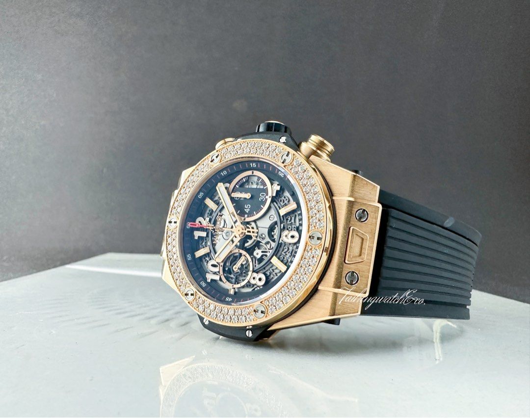 Hublot Big Bang Unico King Gold Diamond Watch Luxury Watches On Carousell
