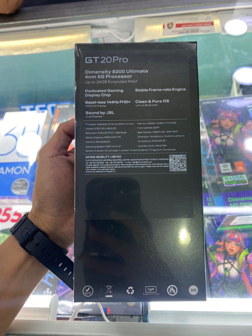 Infinix GT 20 Pro 24/256gb (Category: Android Others) located in San Juan City. Submitted by rodelmarllemit (Listing ID 1313299469, Image 3). Description: Brand new Infinix GT 20 Pro Rom: 256gb Ram: 12gb + 12gb Color: Mecha Orange 1 year warranty 7 days replacement Facebook Page: •Helu’s Gadgets Txt or Call •09266836637 Mode of Payment: •Cash •Bank Transfer •GCash & Paymaya Installment: •Credit Card •Ggives •Cash on Delivery •Shipping •Meet Up •T