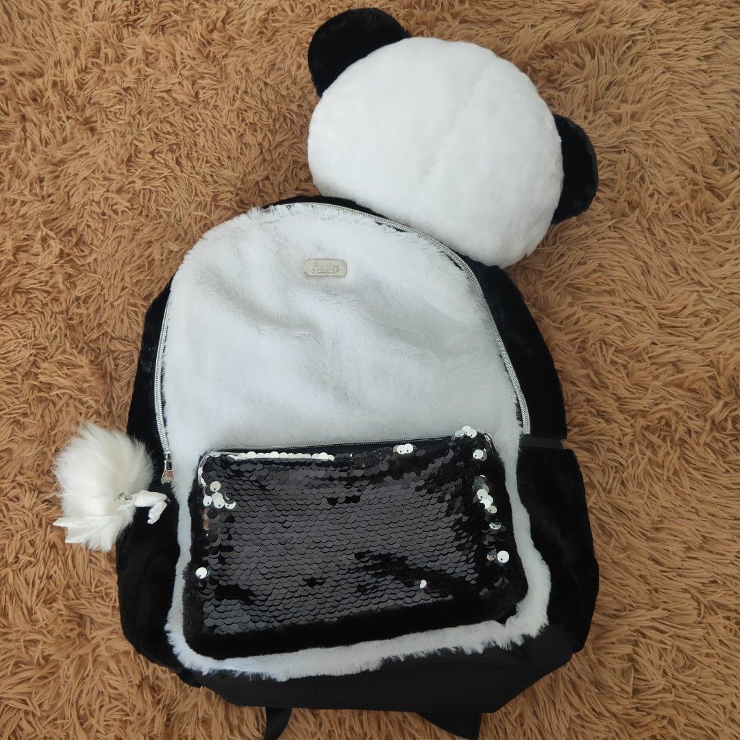 Justice panda backpack Babies Kids Babies Kids Fashion on Carousell