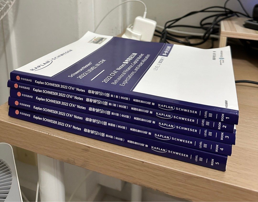 Kaplan Schweser 2022 CFA level 3 Notes all 5 books original