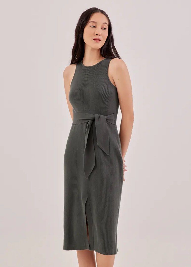 olym ribbed knit midi dress Love Bonito Olym Ribbed Knit Midi Dress, Women's Fashion, Dresses & Sets,  Dresses on Carousell