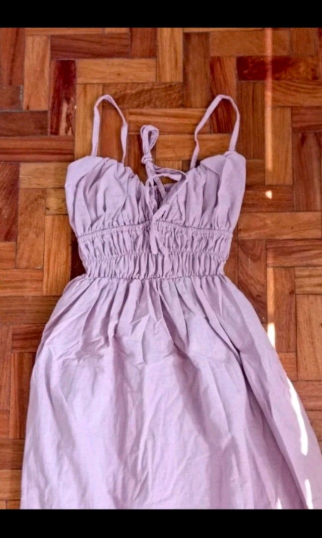 Dominique midi dress in mauve top