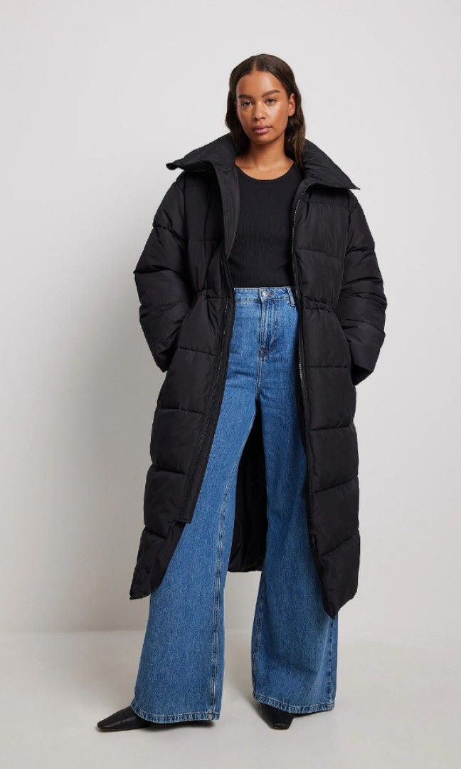 MONKI Black Longline Oversized Puffer Maxi Sleeping Bag Coat Women s Fashion Coats Jackets and Outerwear on Carousell