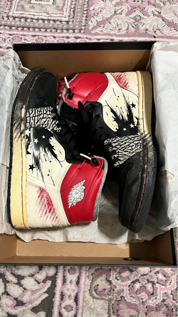 Nike Air Jordan 1 High Dave White Wings For The Future Men s Fashion Footwear Sneakers on Carousell