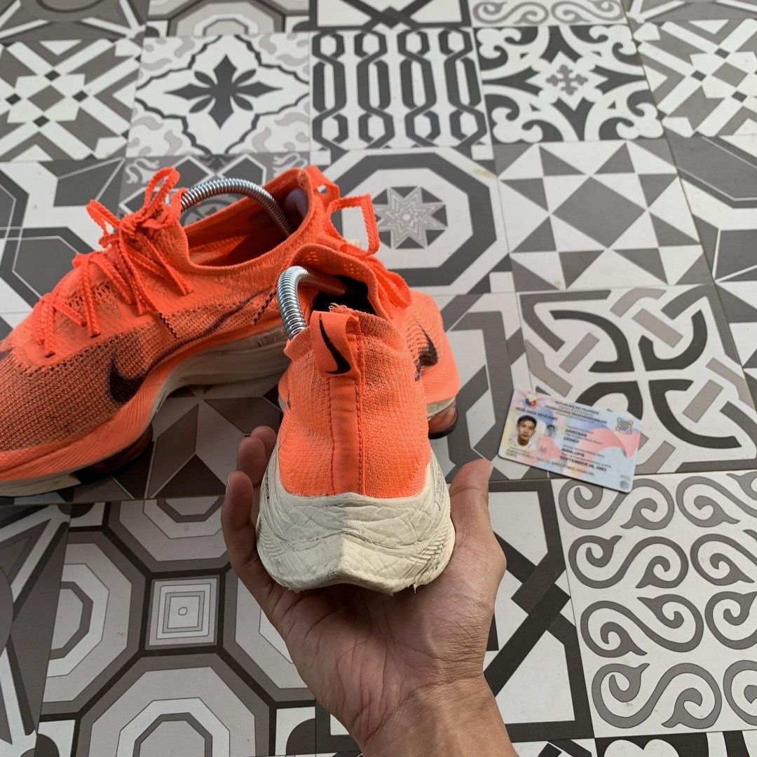 Nike AlphaFly Next% (Category: Sneakers) located in Santo Tomas. Submitted by denev17 (Listing ID 1313313714, Image 3). Description: NIKE ALPHA FLY SIZE 8.5US 42EUR HAS MINOR DRAGS ONLY KINDLY CHECK PICTURE GOOD FOR EVERYDAY TRAINING/PANG HARABAS AUTHENTIC 1500.