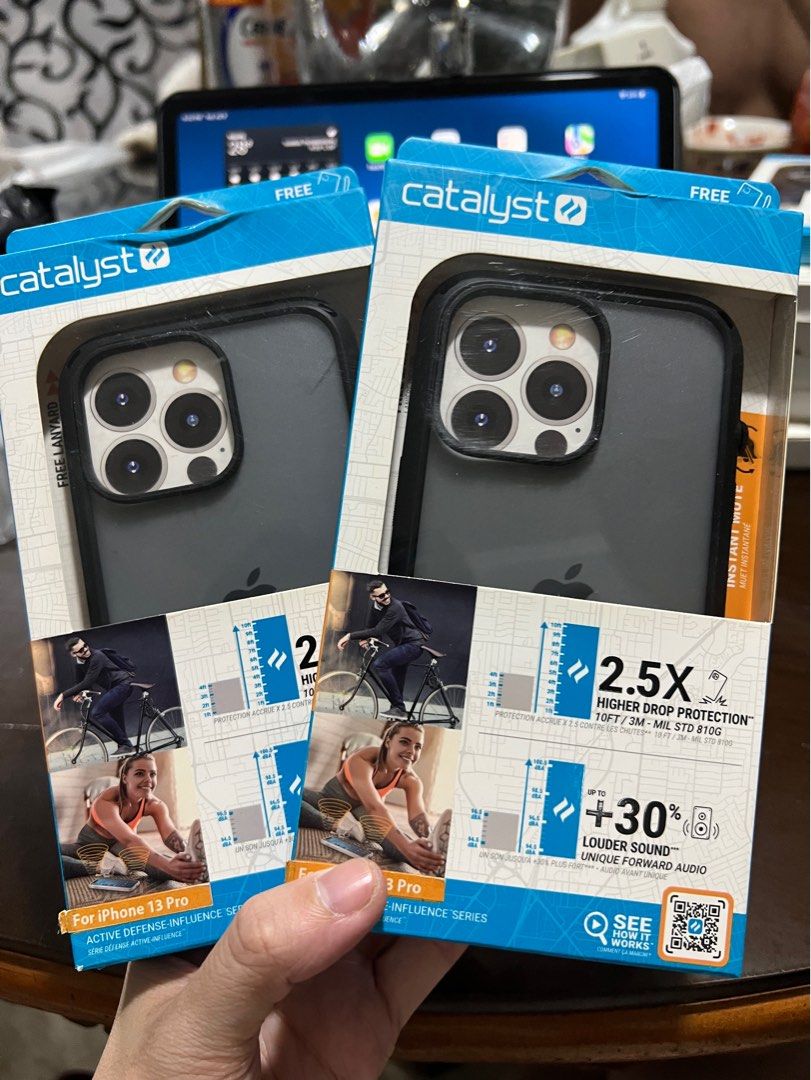 Original Catalyst Influence Case for iPhone 13 Pro (Category: Cases & Sleeves) located in Manila. Submitted by razelysonn (Listing ID 1313394627, Image 1). Description: 100% Original With free lanyard inside Color: Stealth Black Price: 1,200 [Fixed Price].
