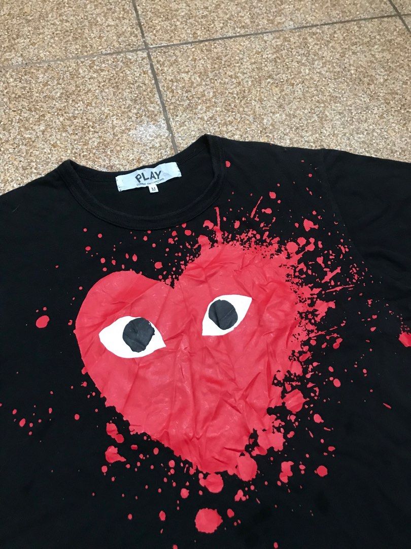 Cdg splatter tee sales