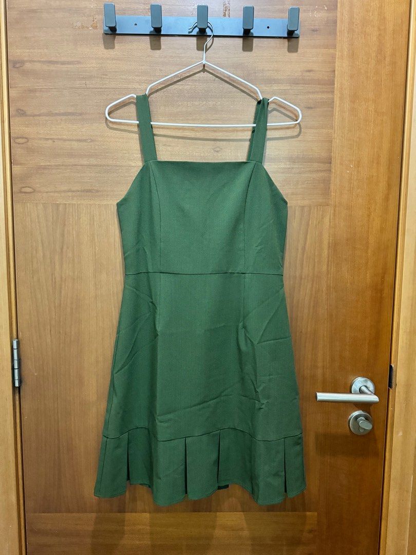 mina harker green dress Trendy Women's Workwear Pinafore Dress Jumper for Stylish Outfits main image 1