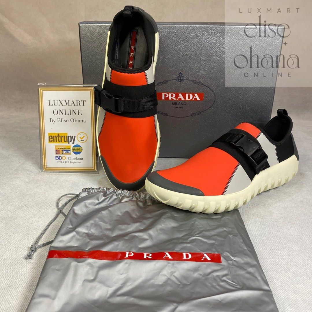 Prada neoprene buckle sneakers store