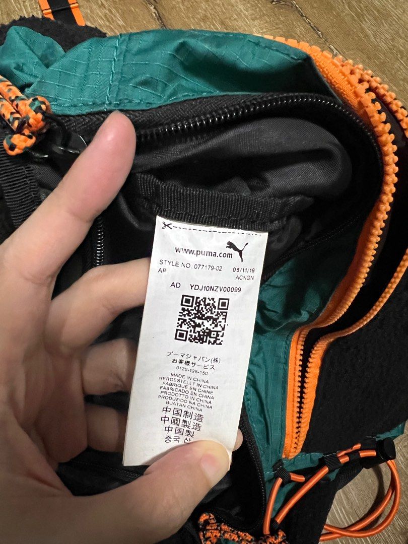 Puma x helly hansen oversized waist bag - black/orange store