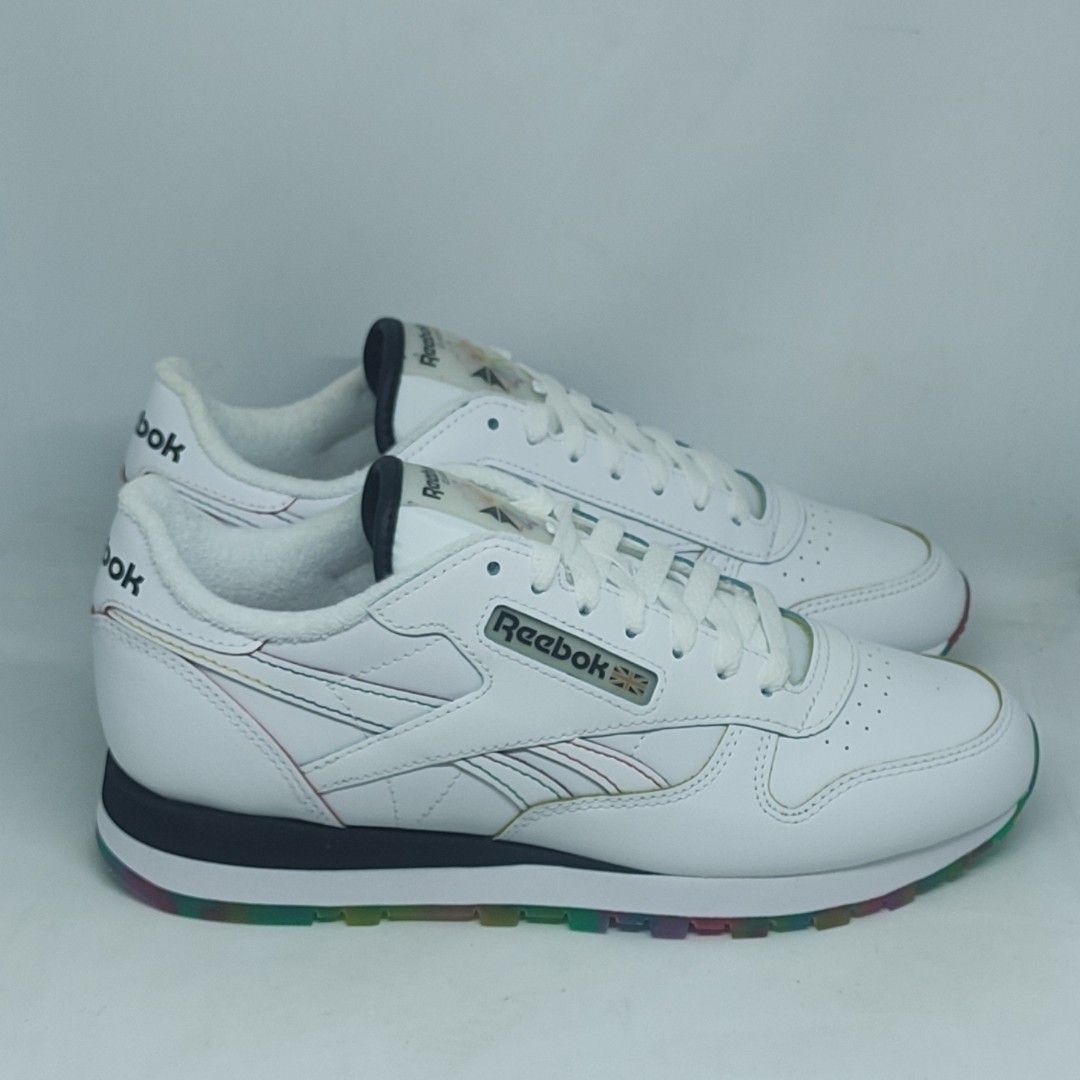 Reebok classic leather men's sneakers original, Fesyen Pria, Sepatu ...