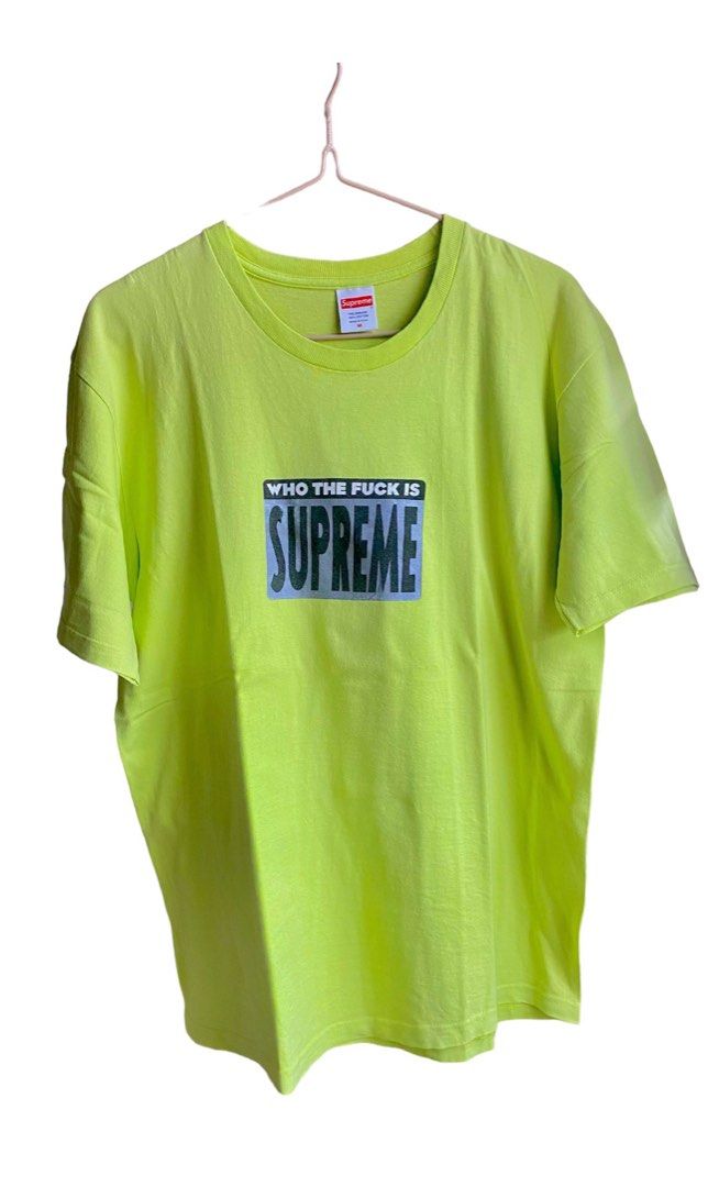 Neon green supreme shirt discount