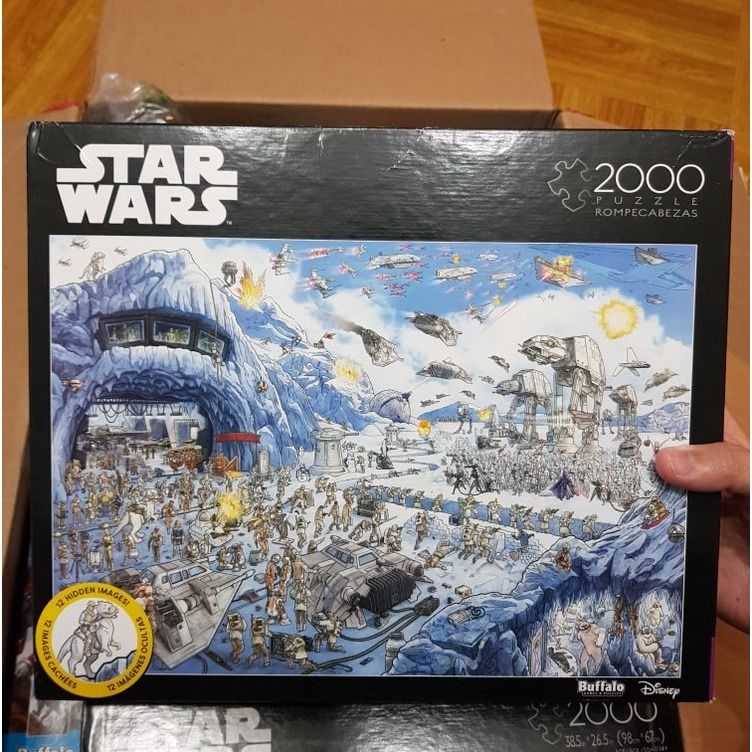 Star Wars puzzle - 2000 Piece Buffalo Jigsaw Puzzle (Category: Board Games & Puzzles) located in Cagayan de Oro. Submitted by kim.lo (Listing ID 1313320739, Image 2). Description: - Contains a 2000 piece jigsaw puzzle - Finished size is 38.5 in. X 26.5 in - Full Color Bonus poster included for help in solving - Manufactured from premium quality materials including 100% recycled paperboard - Buffalo Games puzzles are manufactured using trademarked