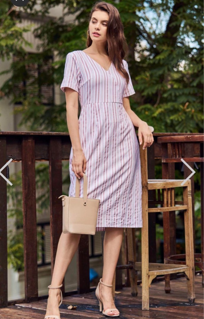 Closet stripe dress clearance