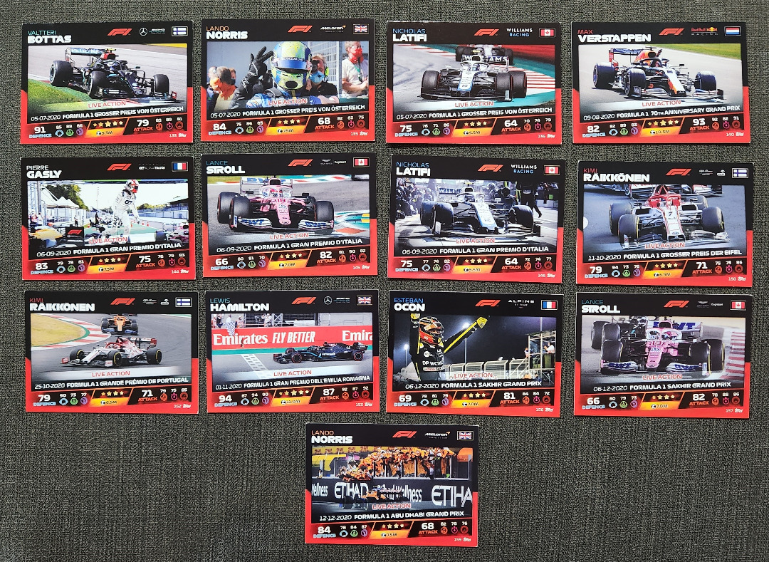 Topps F1 Turbo Attax 2021 Live Action Cards Set, Hobbies & Toys ...