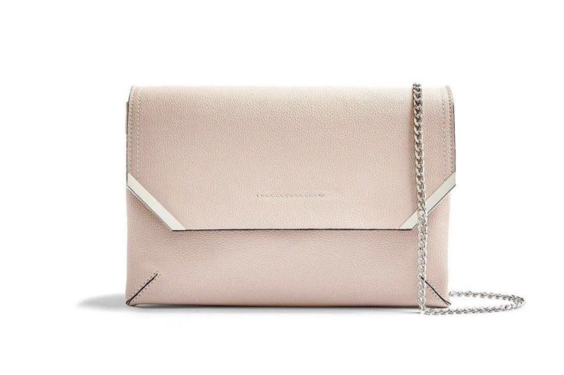 Topshop pale pink nude clutch bag Women s Fashion Bags Wallets Clutches on Carousell