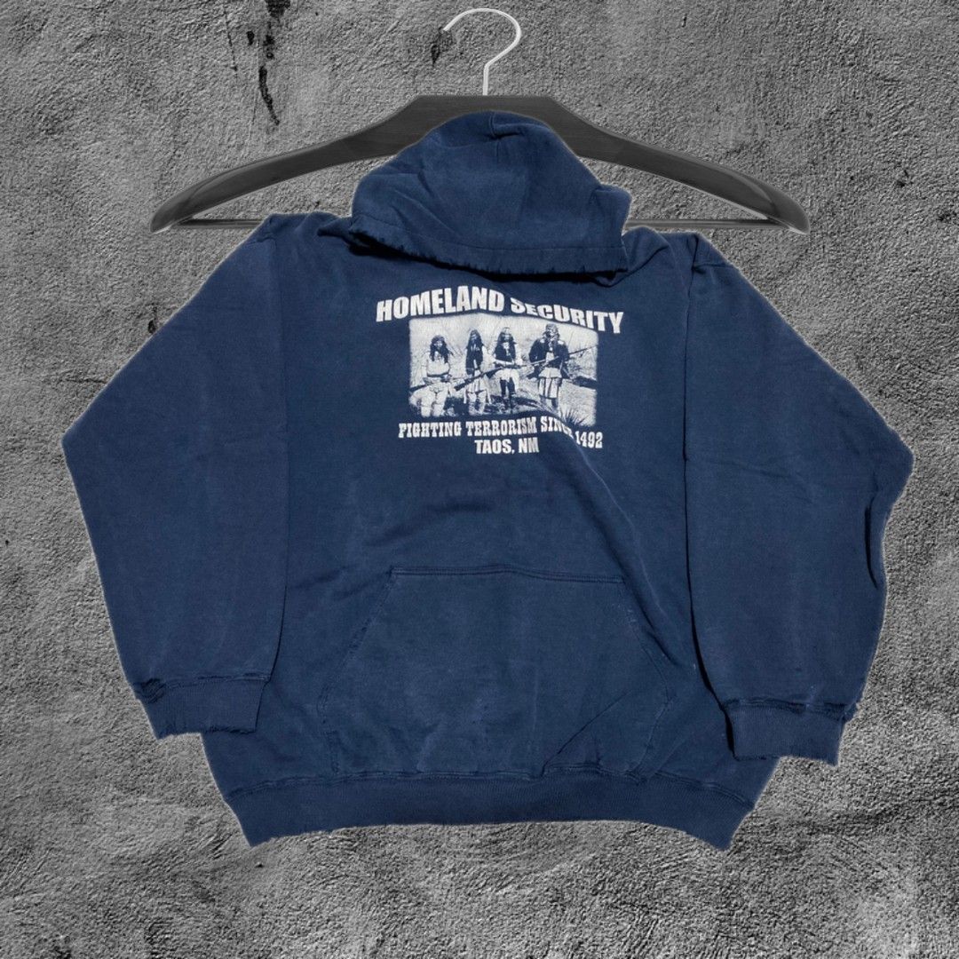 Trashed Gildan Homeland Security Pullover Hoodie Men s Fashion Coats Jackets and Outerwear on Carousell