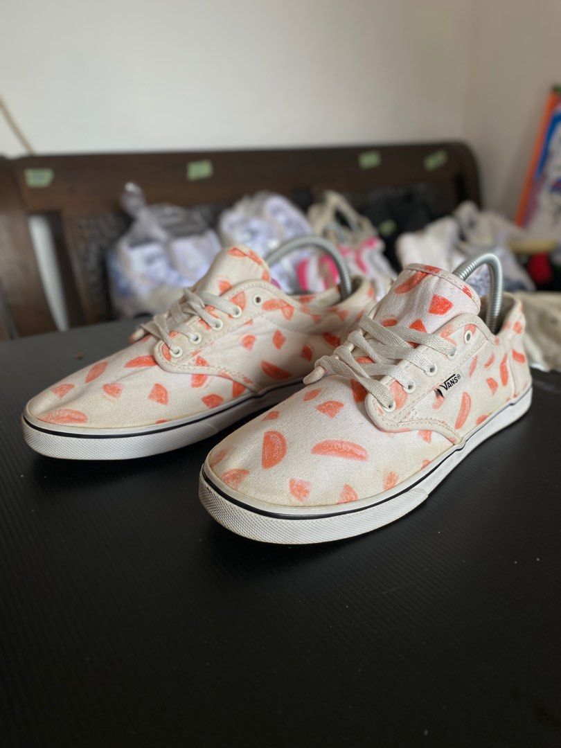 Vans Watermelon Slices Canvas Lace Up Skate Shoes Women (Size 39 Insole  25cm)
