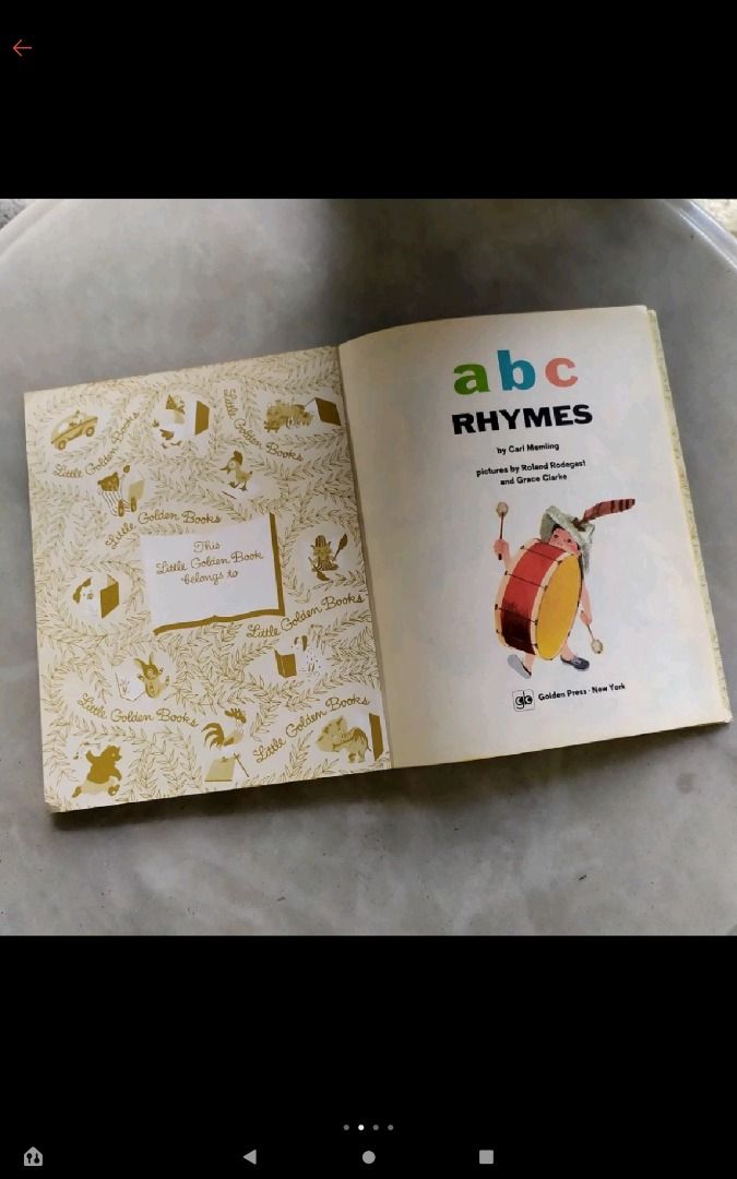 VINTAGE 1971 LITTLE GOLDEN BOOK: ABC RHYMES, Hobbies & Toys, Books ...