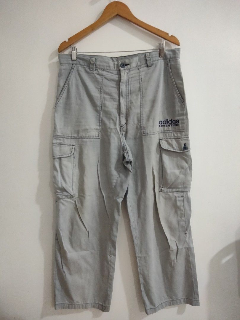 Vintage Adidas Adventure Cargo Pants (Category: Jeans) located in Iligan City. Submitted by wenologgyy (Listing ID 1313396129, Image 1). Description: Vintage Adidas Adventure Cargo Pants •(Very Good Condition) •(Issue: Unnoticeable stain) •(34 waistline ) 💰800.