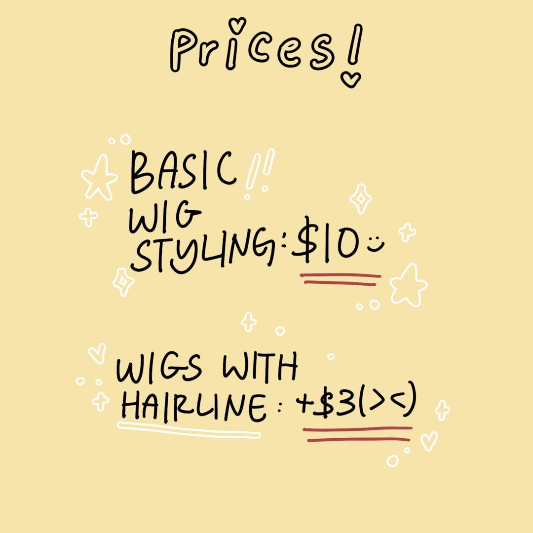 Wig styling prices hot sale