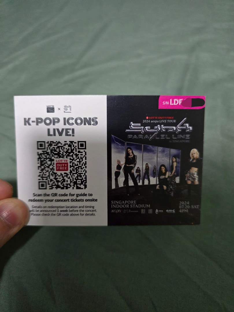 WTS 2 x 2024 aespa Live tour tickets, Tickets & Vouchers, Event Tickets