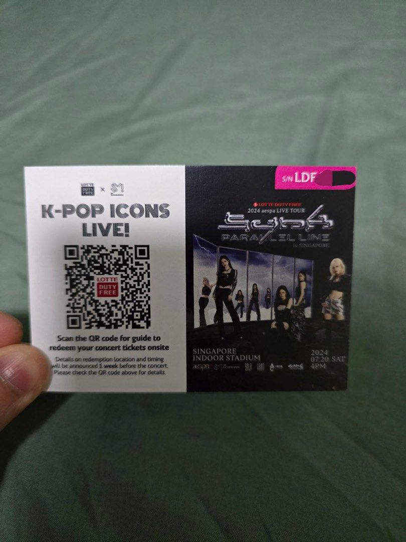 WTS 2 x 2024 aespa Live tour tickets, Tickets & Vouchers, Event Tickets