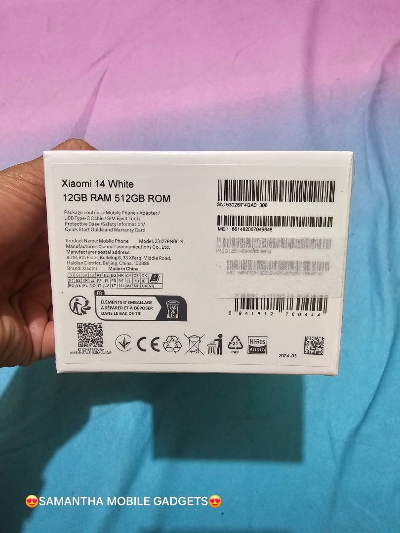 Xiaomi 14 12gb 512gb Global Version Snapdragon (Category: Xiaomi) located in Manila. Submitted by lenweltong05295 (Listing ID 1313391692, Image 3). Description: Xiaomi 14 12gb 512gb Global Version Snapdragon Brandnew Sealed with Warranty Onhand Stock.
