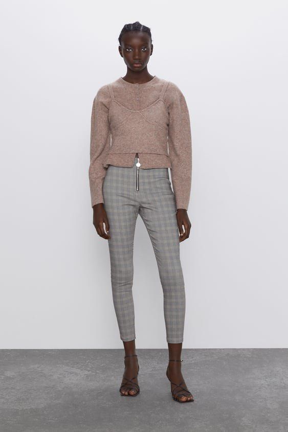 Zara high rise jeggings top
