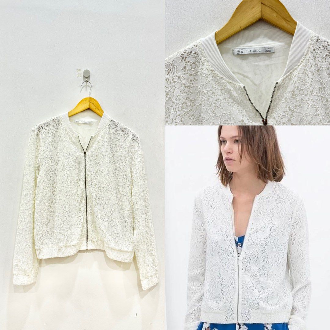 Zara lace bomber jacket cheap