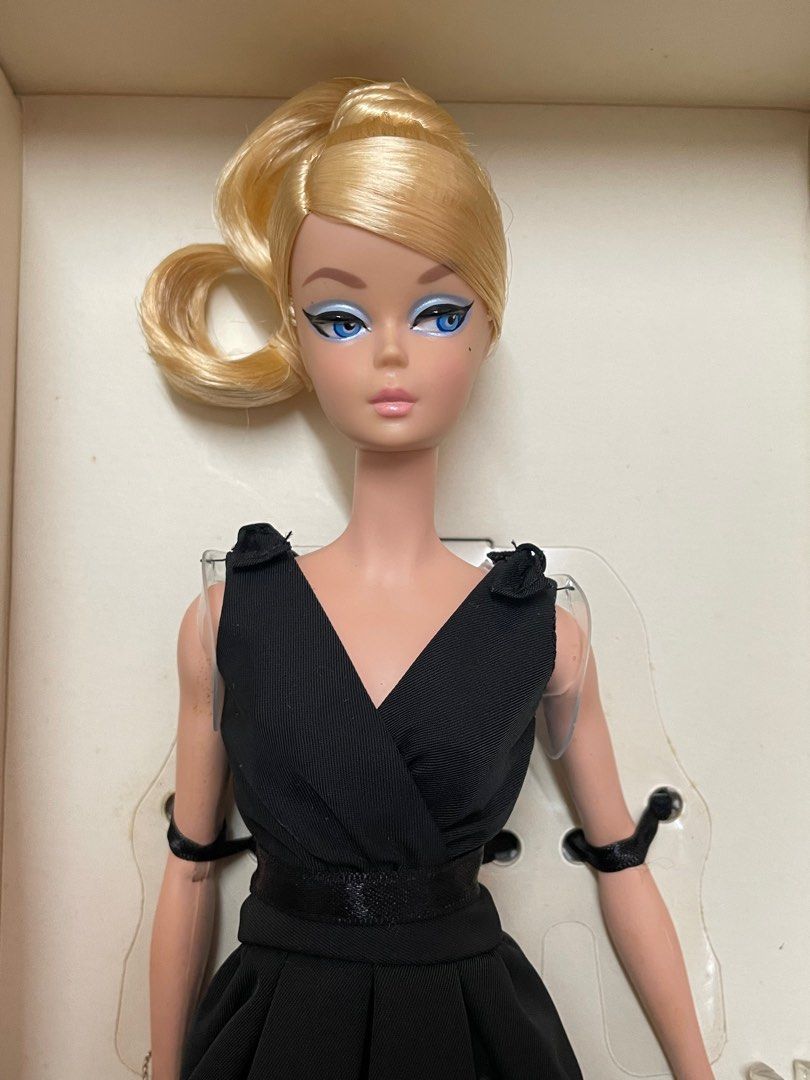 Barbie silkstone classic black dress clearance